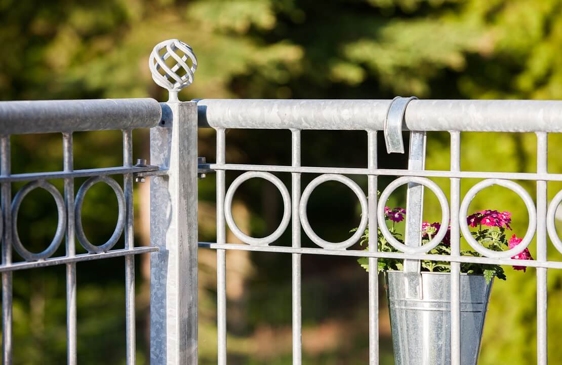 Belluno metalen balkonreling, thermisch verzinkt